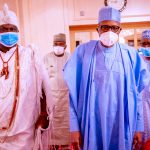 Ooni of Ife Oba Adeyeye Ogunwusi Ojaja II meets with President Muhammadu Buhari