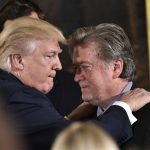 US President Donald Trump with adviser Steve Bannon