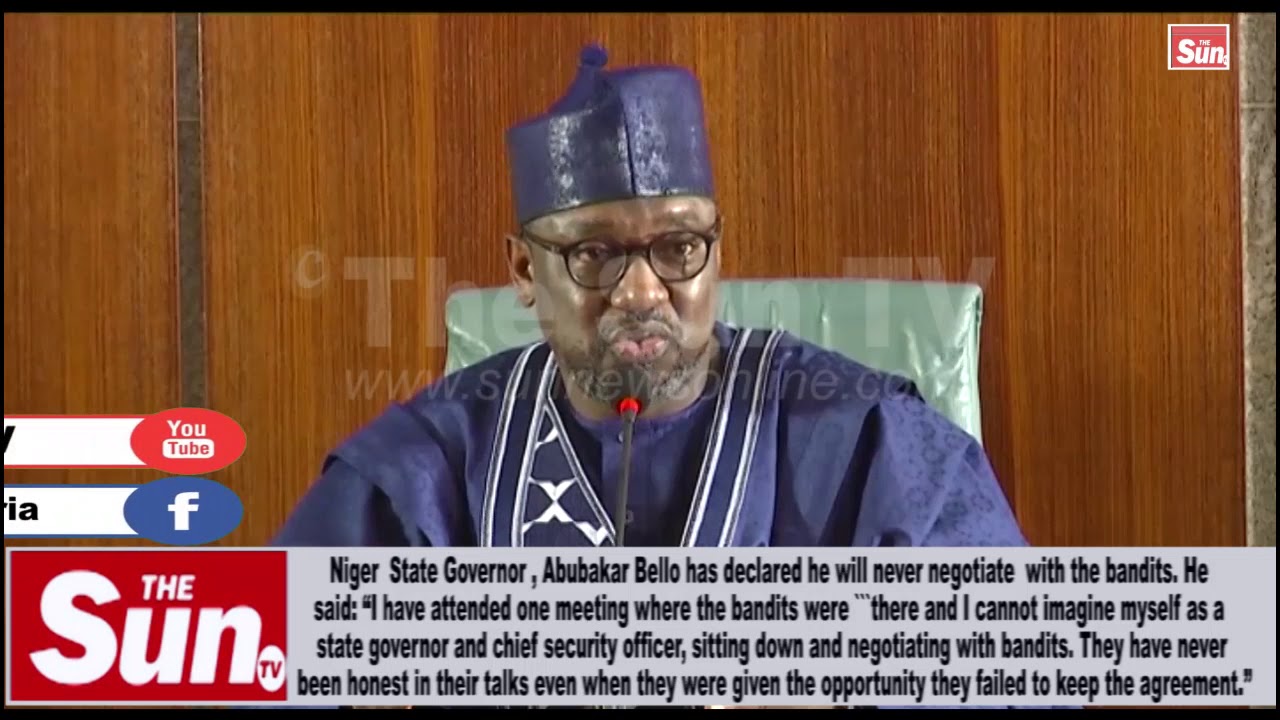 Niger State Governor vows never to negotiate with bandits [VIDEO]