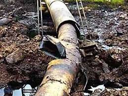 pipeline vandalised.