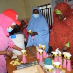Cross-section of the women undergoing skills acquisition.