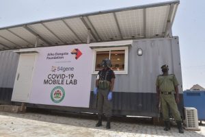 A mobile testing laboratory in Kano this month. Test results in Kano can take two weeks to come through. Credit…Sipa, via Associated Press