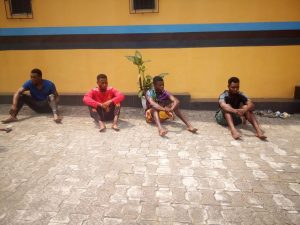 Some of the suspects arrested by the army during the operation