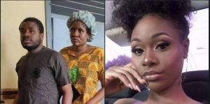 Murdered make-up artist Ijeoma Nweke (R)