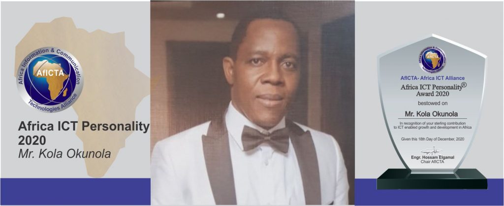 Africa ICT Personality Awards 2020 Winner Mr. Kola Okunola