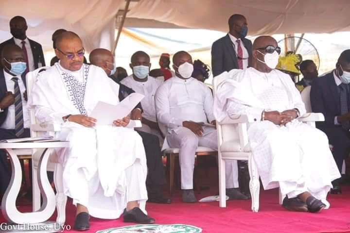Akwa Ibom Governor Udom Emmanuel  (L)