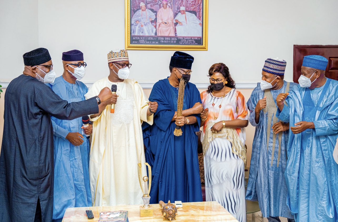 Gbenga Daniel (middle)