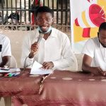 Members of Association of SIM Registration Agents of Nigeria (ASAN) Ogun State chapter addressing journalists on Thursday