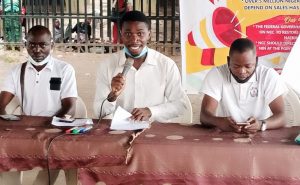 Members of Association of SIM Registration Agents of Nigeria (ASAN) Ogun State chapter addressing journalists on Thursday