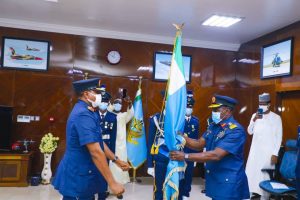 NAF AIr Marshall Abubakar Sadique handed the mantle of leadership to Air Vice Marshal Isiaka Oladayo Amao on Friday, January 29 2021