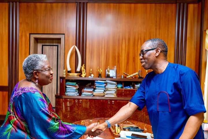 Okonjo-Iweala (L), Okowa (R)
