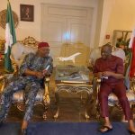 Senator Orji Uzor Kalu (L), Governor Nyesom Wike (R)