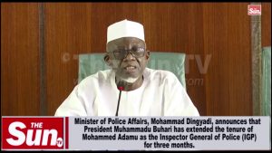 Minister of Police Affairs, Mohammad Dingyadi, announces extension of IGP’s tenure by three months [VIDEO]