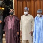 L-R: Rivers Governor Nyesom Wike, Bauchi Governor Bala Mohammed, Benue Governor Samuel Ortom, Adamawa Governor Ahmadu Fintiri