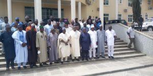 Governor Simon Lalong and members of HYPPADEC Commission