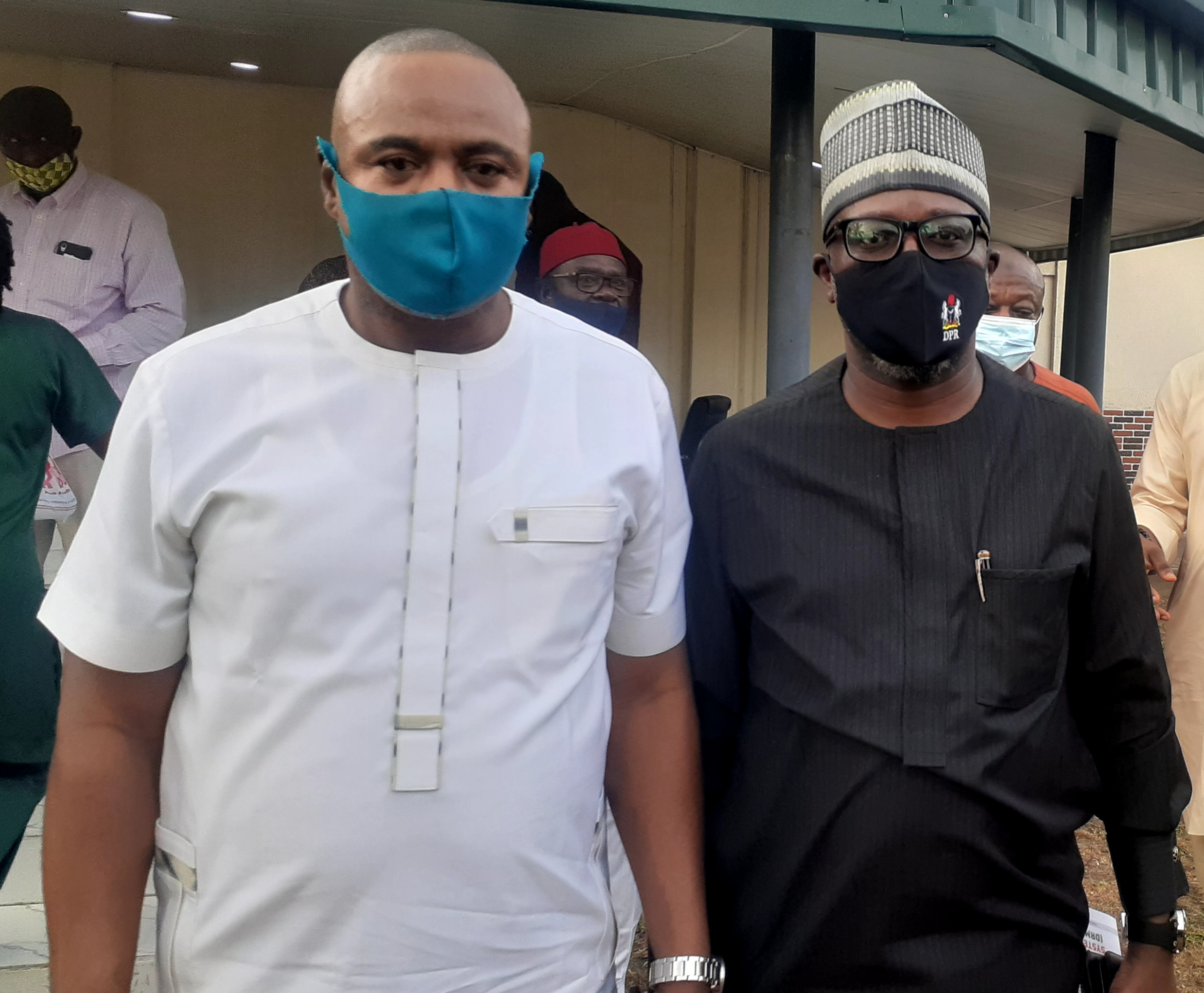 Cross River IPMAN Chairman Robert Obi (Left) with Cross River DPR Operations Controller Geroge Ene-Ita (Right)