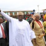 Governor Kayode Fayemi with wife Bisi