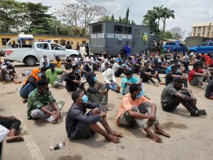 Police parade 113 COVID-19 control protocol violators in Lagos