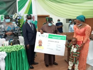 Plateau Deputy Governor Prof Sonni Tyoden launching the Basic Healthcare Provision Fund (BHCPF) in Jos
