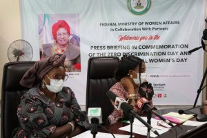 Minister of Women Affairs Dame Pauline Tallen (L)