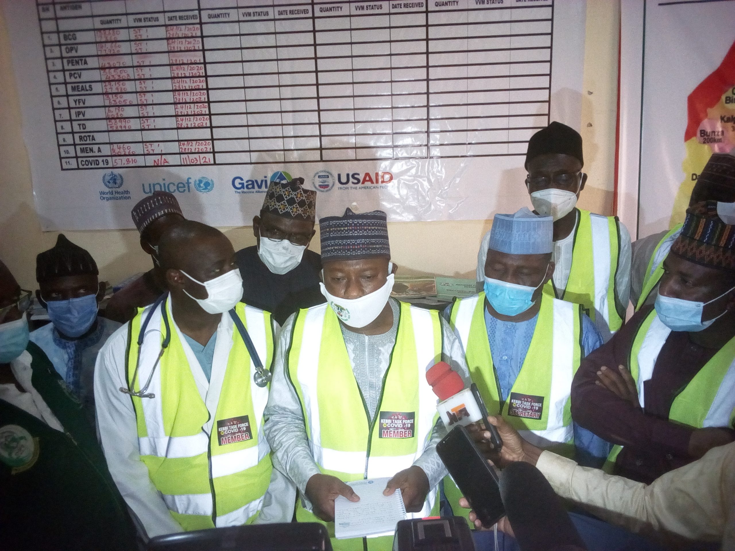 Kebbi receives 57,810 first batch COVID-19 vaccine doses