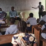 Dr Abrak engaging students of Calvary School, Kaduna, on prevention and management of tuberculosis and COVID-19