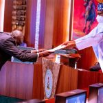 President Buhari receives Letter of Credence from Ambassador of Guinea Bissau to Nigeria, Dr Jaao Ribeiro Butiam Co., at the State House, March 25, 2021