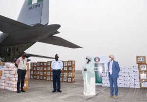 NAF begins airlift of COVID-19 relief materials to 14 West African countries