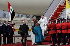 Pope Francis arrives in Baghdad