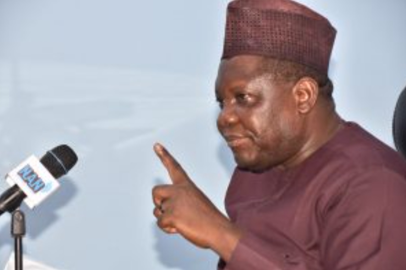 Dr Bakut Bakut, Director-General, Institute for Peace and Conflict Resolution (IPCR) making a point while speaking at a forum of the News Agency of Nigeria (NAN) in Abuja