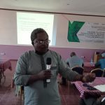 A facilitator addressing Plateau communities on farmer-herder conflicts
