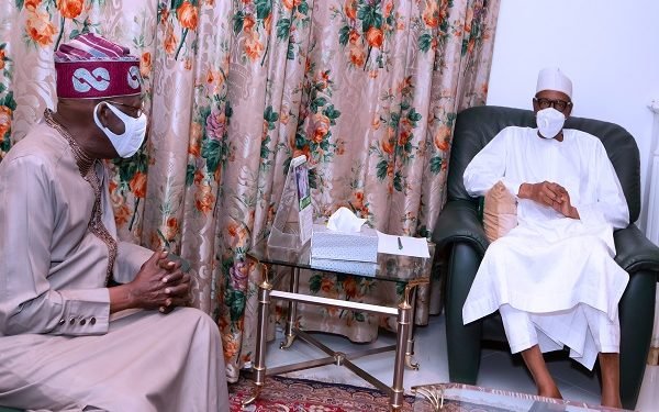 PRESIDEENT-BUHARI-RECEIVES-ASIWAJU-TINUBU-AND-PA-AKANDE-2-600×375