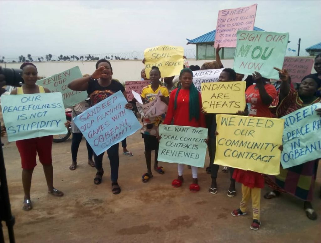 Delta community pickets oil company over MoU