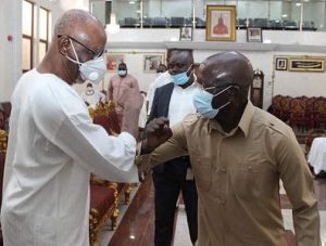 Oyegun (L), Oshiomhole (R)