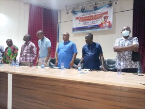 ASUP leaders during a press briefing in Federal Polytechnic, Oko, Anambra State