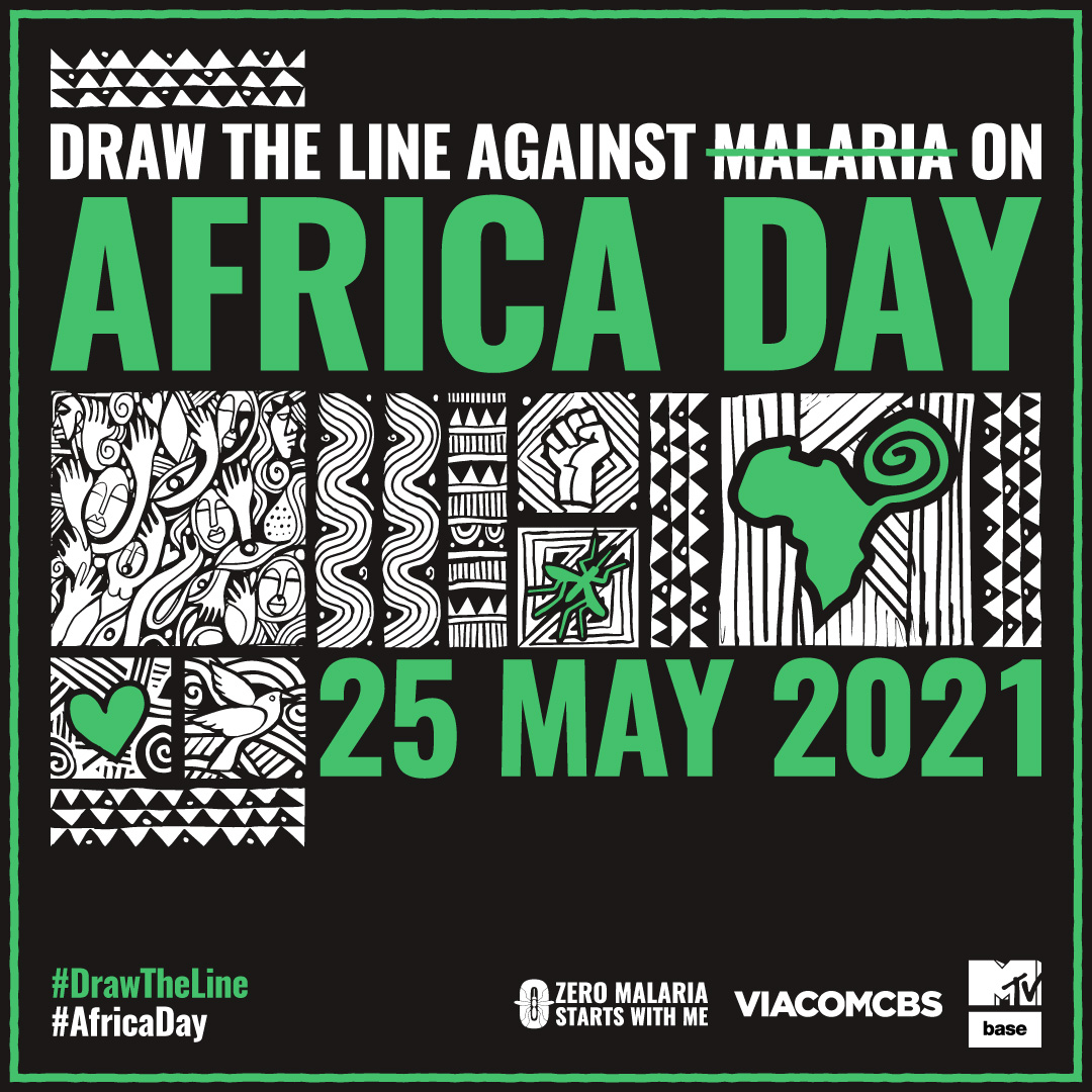 Zero Malaria Starts With Me + Draw The Line logo lockup