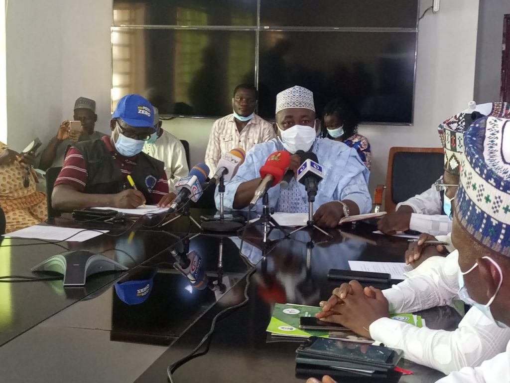 Maigoro briefing journalists on outbreak of Cholera in Bauchi