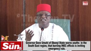 Gov. Umahi warns youths in South East over burning of INEC offices (VIDEO)