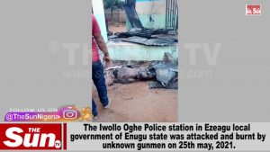 Iwollo Oghe Police station in Enugu razed by gunmen (VIDEO)