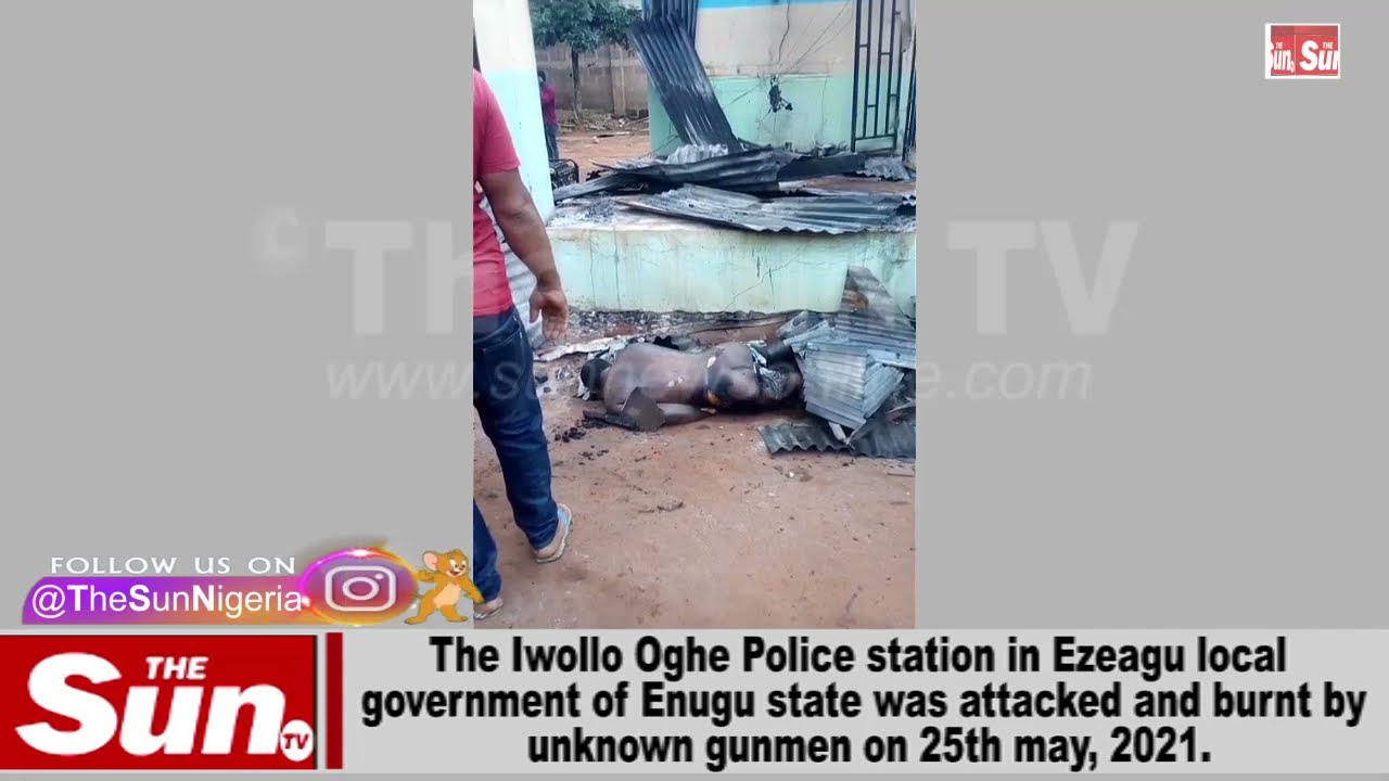 Iwollo Oghe Police station in Enugu razed by gunmen (VIDEO)
