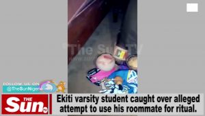 Student caught over alleged attempt to use his roommate for rituals [VIDEO]
