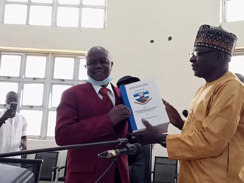 Acting VC University of Jos Prof Ejikeme taking office