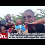 Edo Deputy Gov addressing journalists during PDP primaries in Anambra (VIDEO)