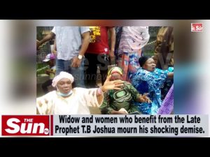 Widows and women who benefited from Late Prophet T.B Joshua mourn his shocking demise (VIDEO)