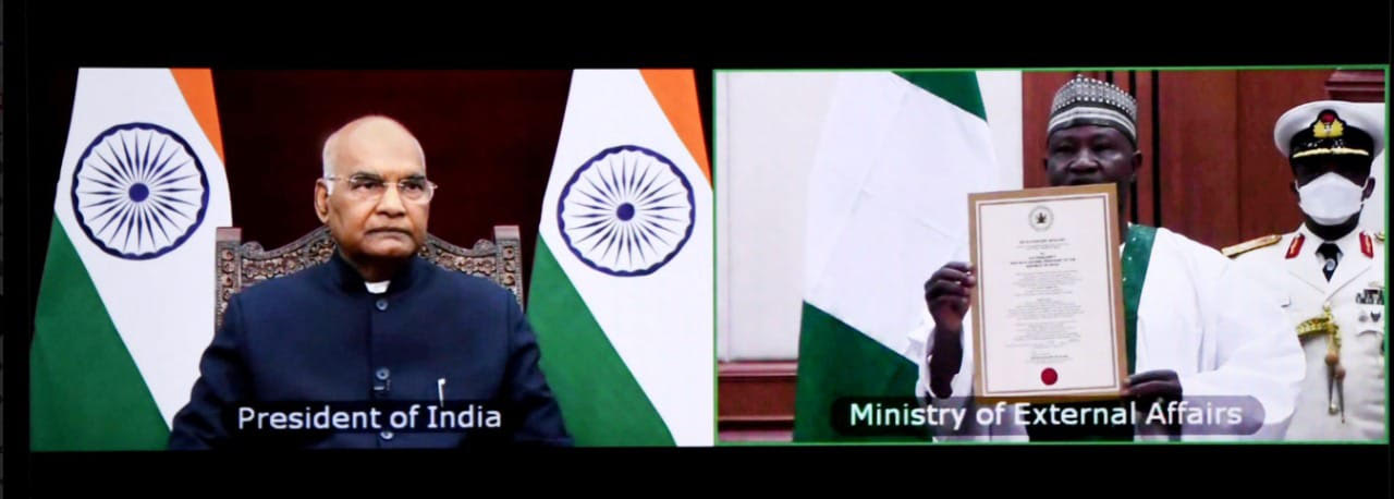 Nigerian envoy to India presents letter of credence to Indian President
