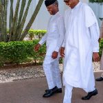 President-Muhammadu-Buhari-and-Vice-President-Yemi-Osinbajo-share-a-joke-after-hosting-the-Christian-Association-of-Nigeria-CAN-in-Abuja