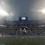 Rain stops play at US Open as storm hits New York