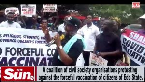 CSOs protest against forceful COVID-19 vaccination (VIDEO)