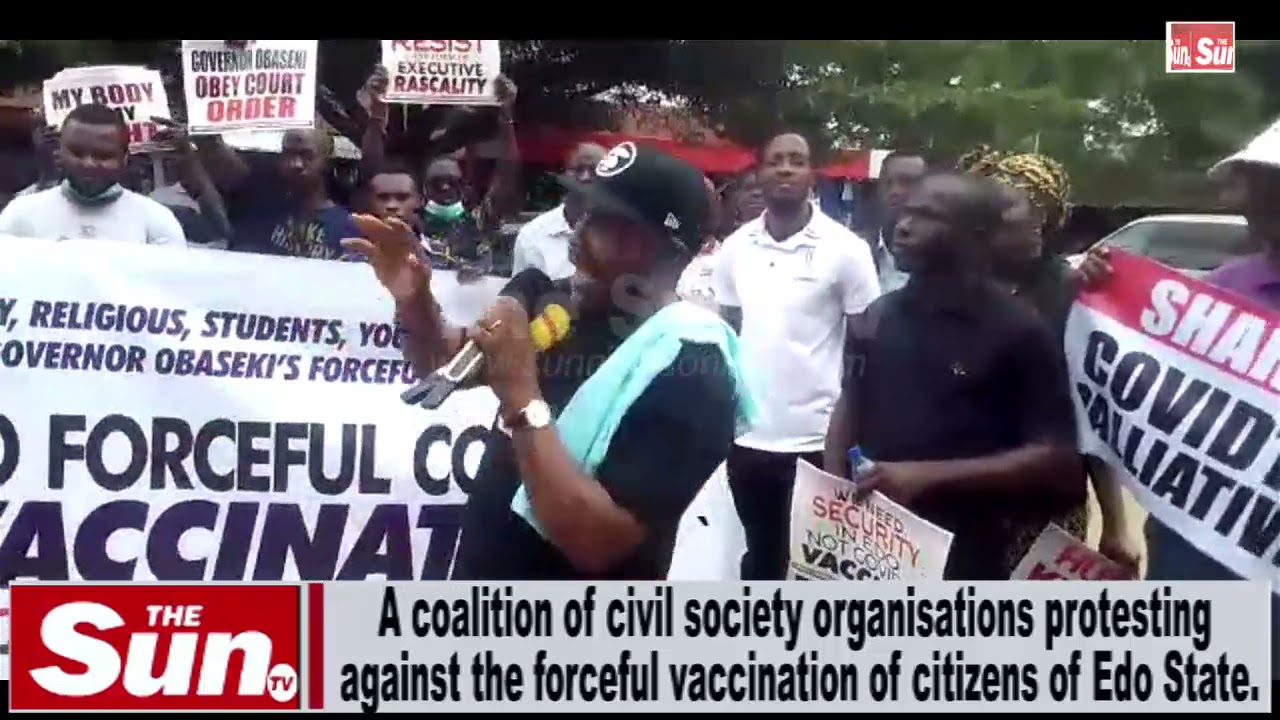CSOs protest against forceful COVID-19 vaccination (VIDEO)