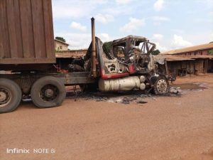 Sit-at-home: Trailer, shop set ablaze in Enugu